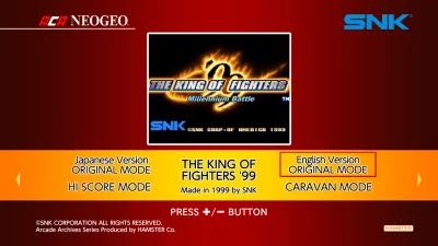 Aca Neogeo The King Of Fighters '99 box art