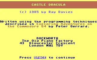 Castle Dracula box art