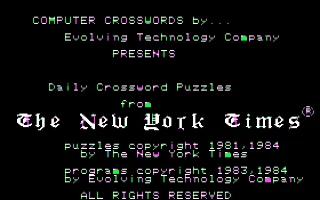 Daily Crossword Puzzles From the New-York Times box art