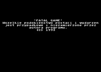 Fatal Game box art