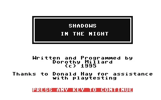 Shadows in the Night box art