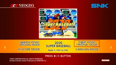 Aca Neogeo 2020 Super Baseball box art