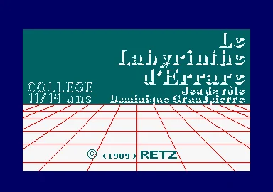 Labyrinthe D'errare, Le box art
