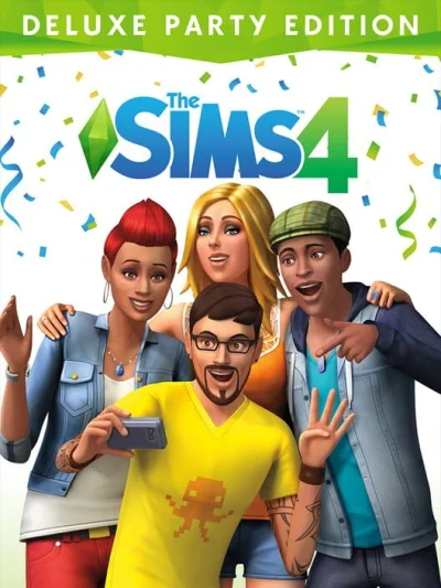 The Sims 4: Deluxe Party Edition box art