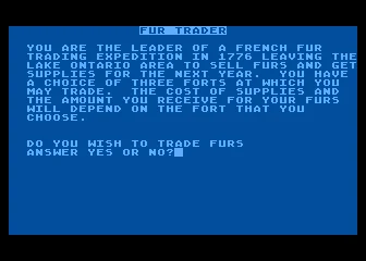 Fur Trader box art