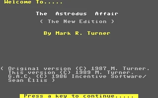 The Astrodus Affair - The New Edition box art