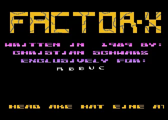 Factor-x box art