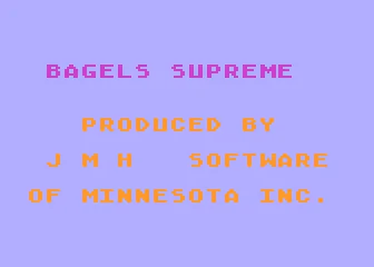 Bagels Supreme box art