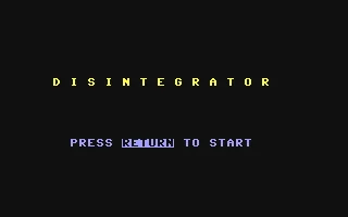 Disintegrator box art