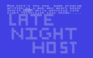Late Night Host box art