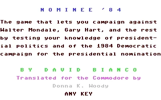 Nominee '84 box art