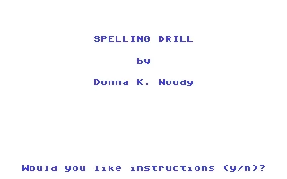 Spelling Drill #007 box art