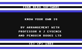 ZZZ(notgame):Know Your Own IQ box art