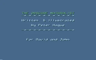 Obscure Naturalist, The box art