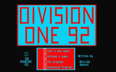 Division One 92 box art