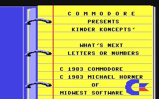Kinder Koncepts 2 : What's Next/Letters or Numbers box art