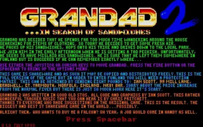 Grandad 2 - In Search Of Sandwiches box art