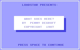 What Goes Here? box art