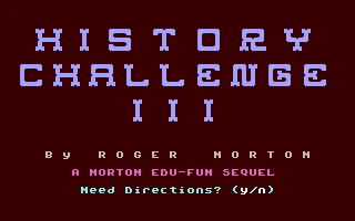 History Challenge III box art