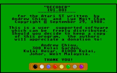 Decoder box art