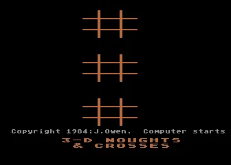 3-d Noughts And Crosses box art