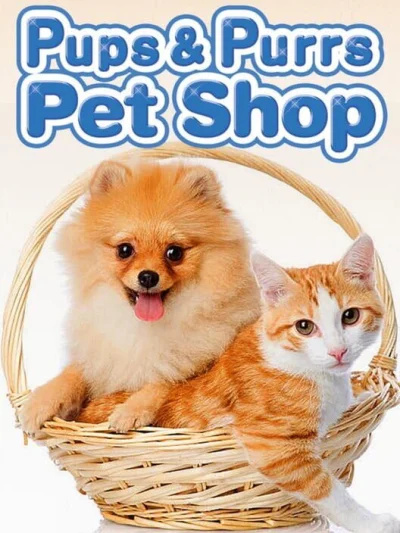 Pups & Purrs Pet Shop box art