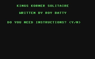 Kings Korner Solitaire box art