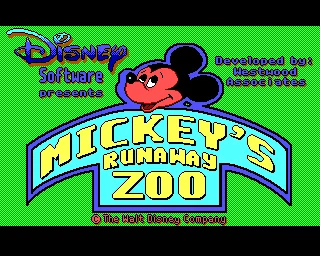 Mickey's Runaway Zoo box art