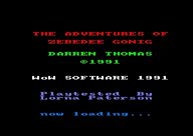 Adventures Of Zebedee Gonig, The box art