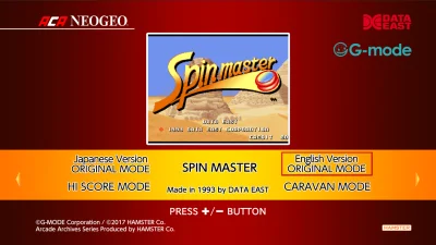 Aca Neogeo Spin Master box art