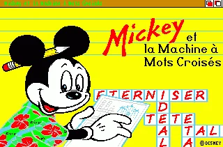 Mickey et la Machine a Mots Croises box art