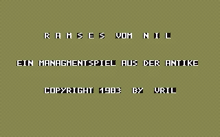 Ramses vom Nil box art