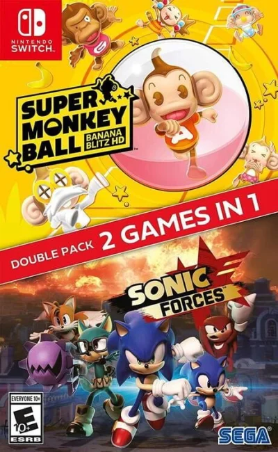 Sonic Forces + Super Monkey Ball: Banana Blitz HD Double Pack box art