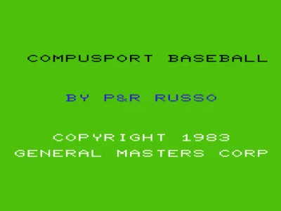 Compusport Baseball box art
