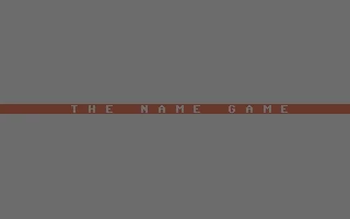 The Name Game box art
