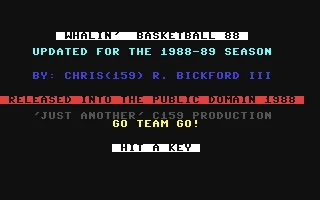 Whalin' Basketball 88 box art
