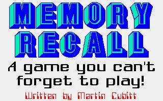 Memory Recall box art