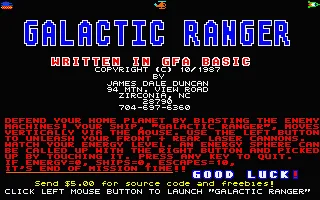 Galactic Ranger box art