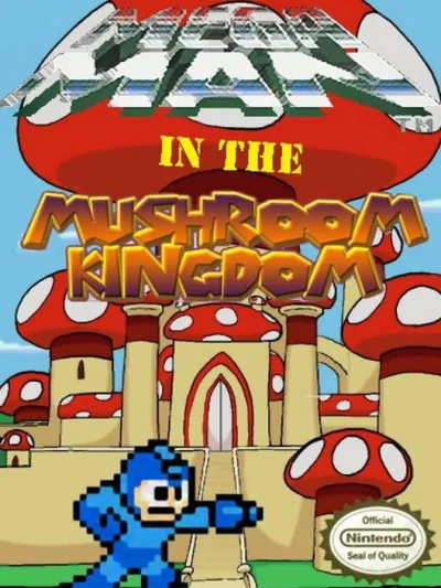 Mega Man in the Mushroom Kingdom box art