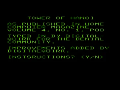 Tower Of Hanoi box art