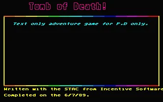 Tomb Of Death box art