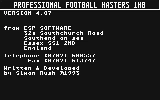 Professional Football Masters box art