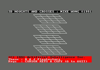 3D Noughts And Crosses box art
