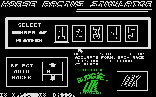 Horse Racing Simulator box art