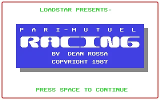 Pari-Mutuel Racing box art