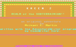 Kreen II : Realm of the Subterrainian box art