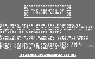 The Phantom of Priory Court box art