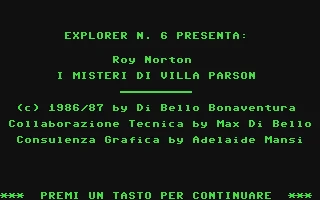 Roy Norton : I Misteri di Villa Parson box art