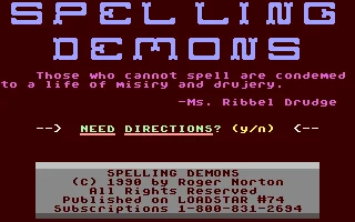 Spelling Demons box art