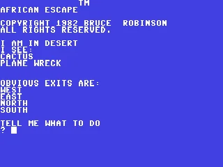 African Escape box art